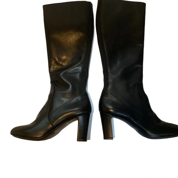 Aquatalia knee high black leather boot - Picture 6 of 12